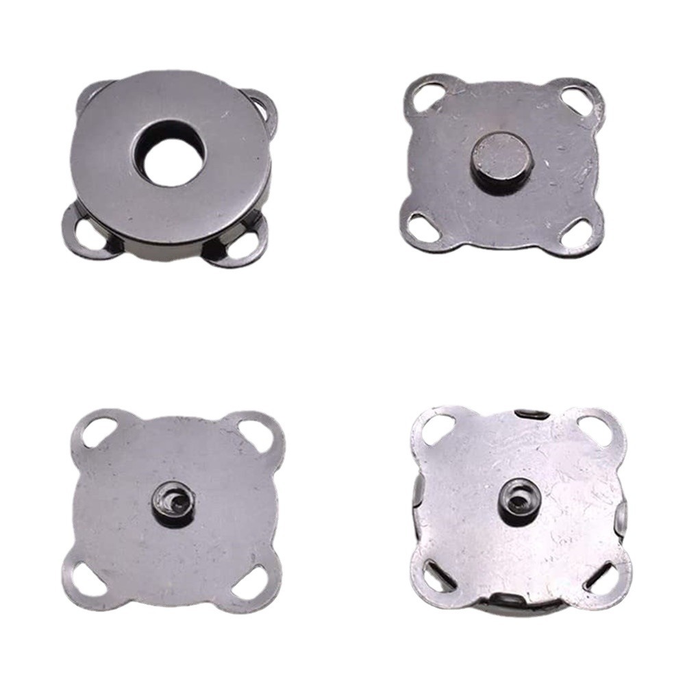 Fábrica al por mayor coser a mano flor de ciruelo fuerte hebilla magnética billetera de equipaje invisible madre y niño hebilla anti-exposición succión hebilla de hierro hebilla oculta