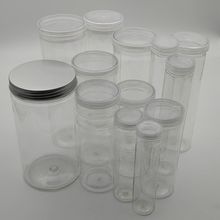 透明塑料罐圆形塑料罐带盖笔筒笔芯桶铅笔桶包装收纳瓶子其他