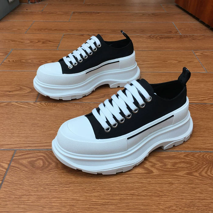 Европейская весенне-осенняя парусиновая обувь на толстой подошве, увеличивающая рост, Популярные универсальные туфли для пап с низким верхом, Женская британская Уличная Повседневная Белая обувь