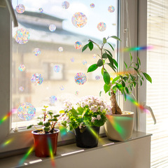 LSK103 laser colorful dot DIY glass door and window wardrobe home landscaping window sticker wholesale removable