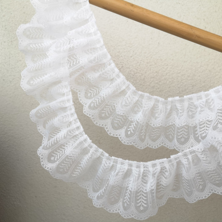 3層のロリータのレースのアクセサリーの服の帽子のスカートは袖口の装飾の材料の部品のdiyの三日月の飛辺を飾ります。|undefined