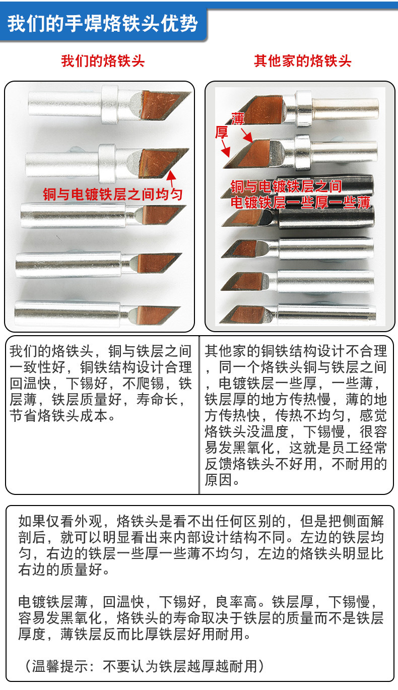 手工焊锡烙铁头优势