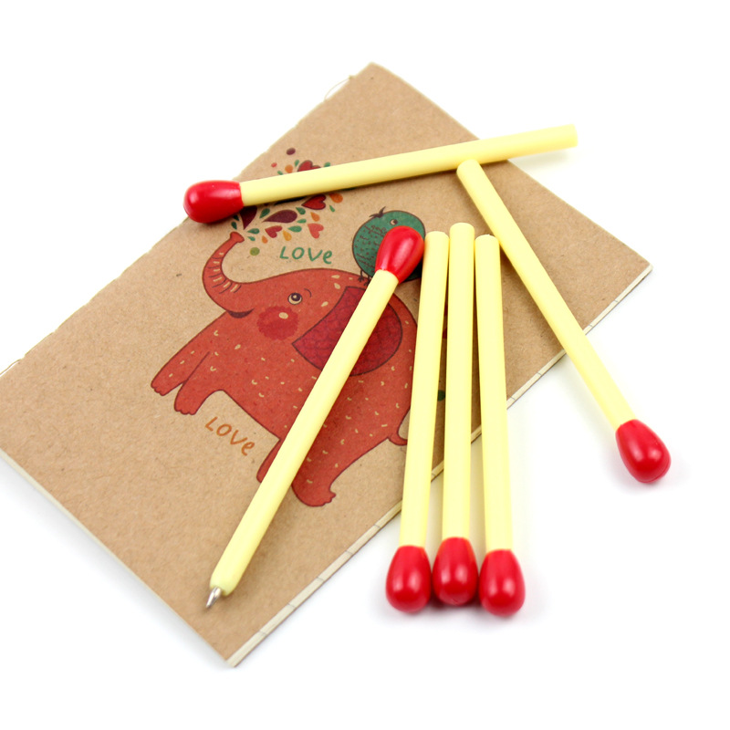 Papelería creativa de estilo coreano, bolígrafo con forma de cerilla, bolígrafo mini, bonitos premios para estudiantes, tienda en línea, conjunto de caja de regalo pequeña