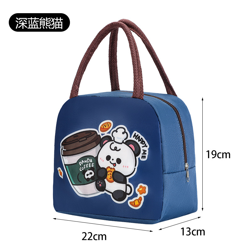 Bolsa para lonchera con aislamiento de papel de aluminio, bolsa de mano con dibujos animados, bolsa de almuerzo para el trabajo de estudiantes, bolsa de almuerzo con aislamiento para niños, bolsa bento.