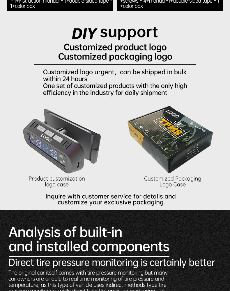 T13 Hidden Glass-Mounted High-Precision Solar-Powered Tire Pressure Monitoring System Tpms Wireless Tire Pressure Monitor Smart Speedometer