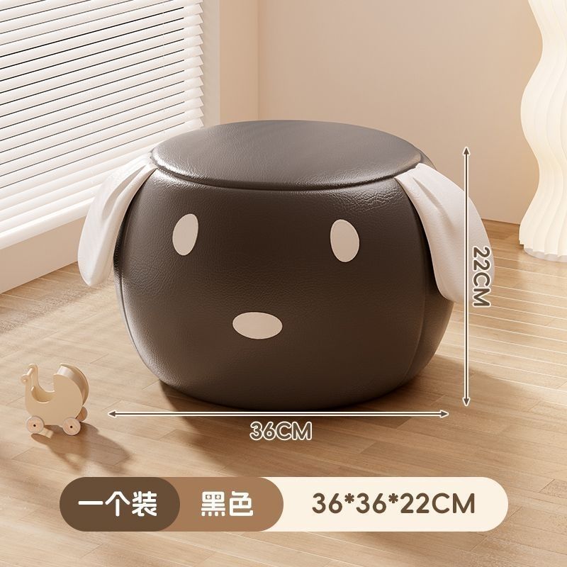 검은 강아지-[원목 프레임 고급 가죽]