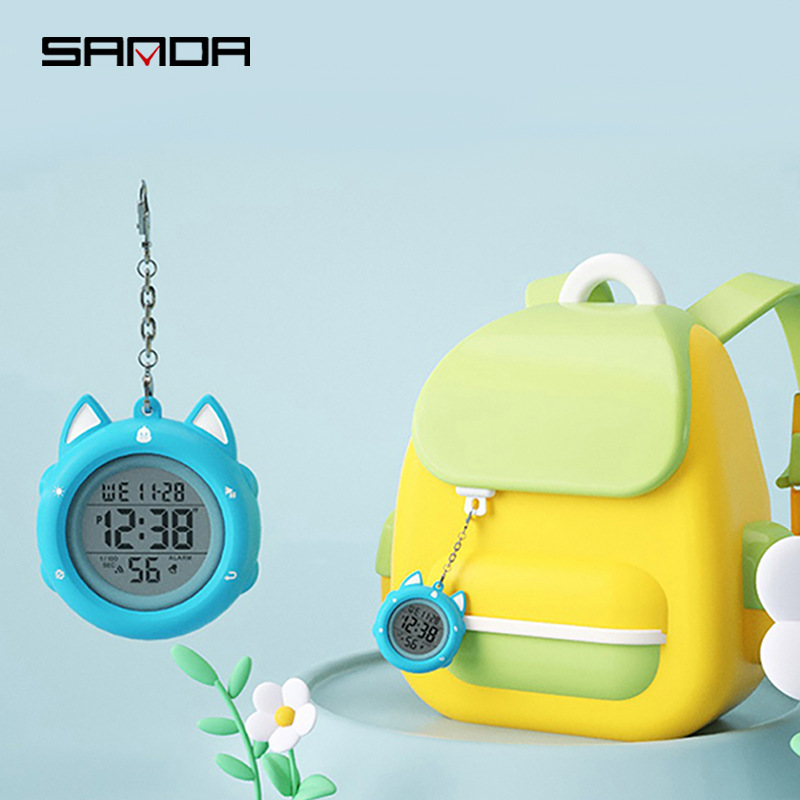 SANDA niños DIY creativo vestidor creativo reloj electrónico creativo desbloqueo NFC reloj despertador impermeable reloj multifuncional