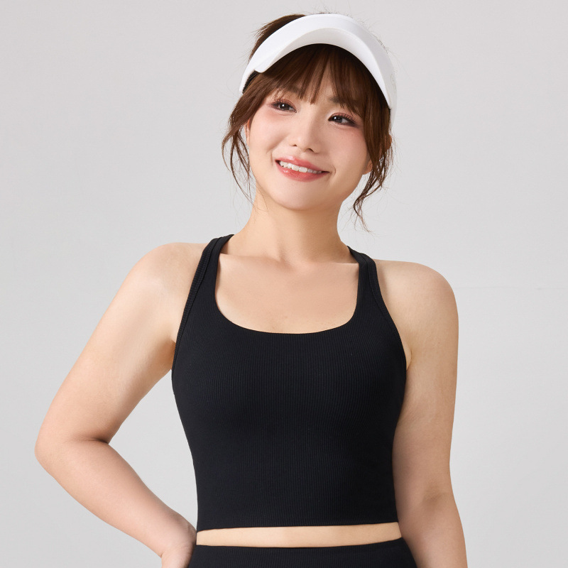 Nuevo chaleco de belleza desnudo con taza deportiva sexy apertado fuera de vestir camisa sin mangas para colgar el pecho colgante