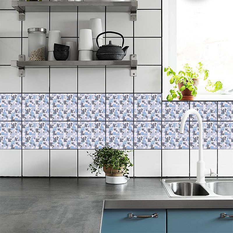 Retro Geometric Pattern Tile Renovation Stickers display picture 5