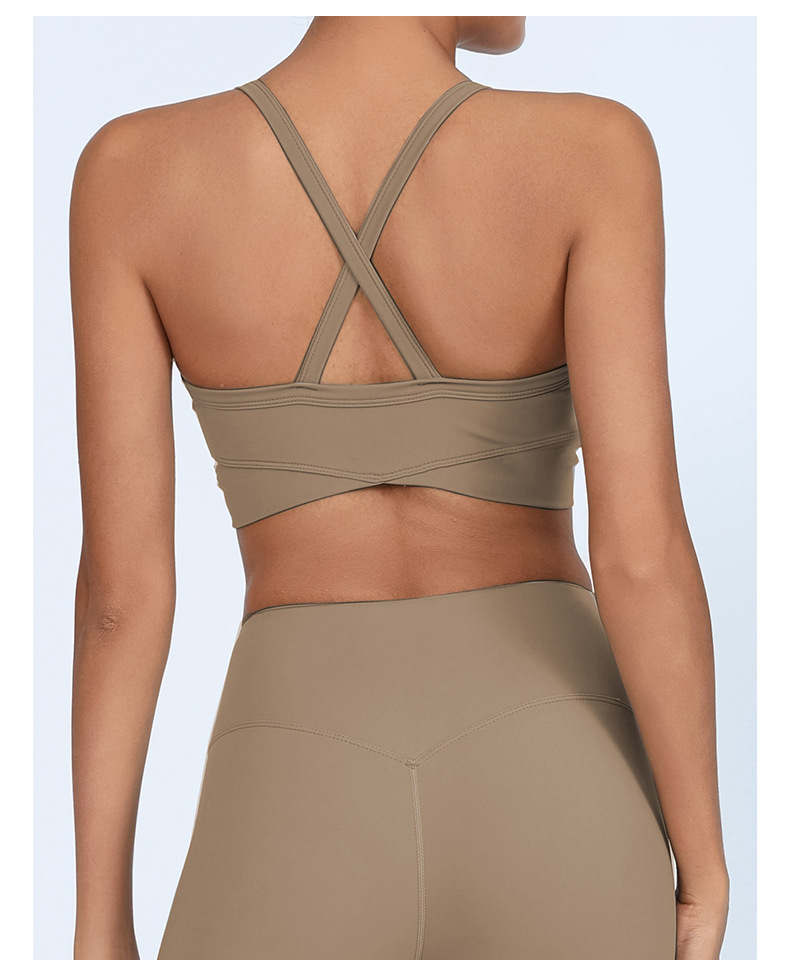 Comercio extranjero transfronterizo Europa y los Estados Unidos Lulu desnudo sensación de yoga sujetador antichoque reúne deportes belleza de espalda fitness ropa interior seco rápido bra