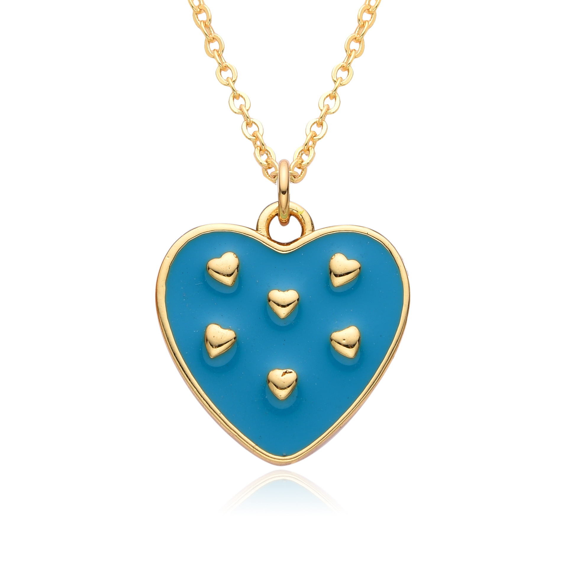 12g Weight Copper Pendant Material Pendant Necklace Classification Copper Chain Material 1 Piece Quantity Holiday, Daily, Street Occasion Copper Material Heart Shape Pattern Women's Gender Casual, Simple Style Style Copper Heart Shape Pendant Necklace 3