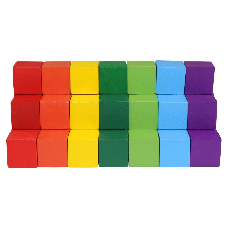 Wooden inkjet square constructor, toy, children's teaching aids for early age, handmade, training