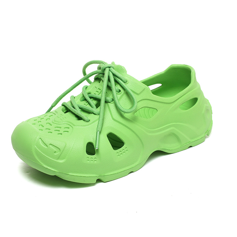 Zapatos de agujero de correa de coco para hombres y mujeres en verano, sandalias de mierda para hombres, zapatos de playa grandes