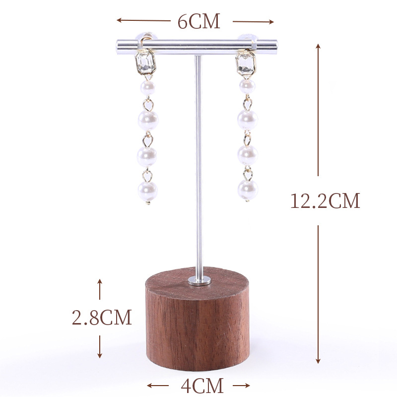 월넛 프리미엄 우드 실버 귀걸이 스탠드 M사이즈