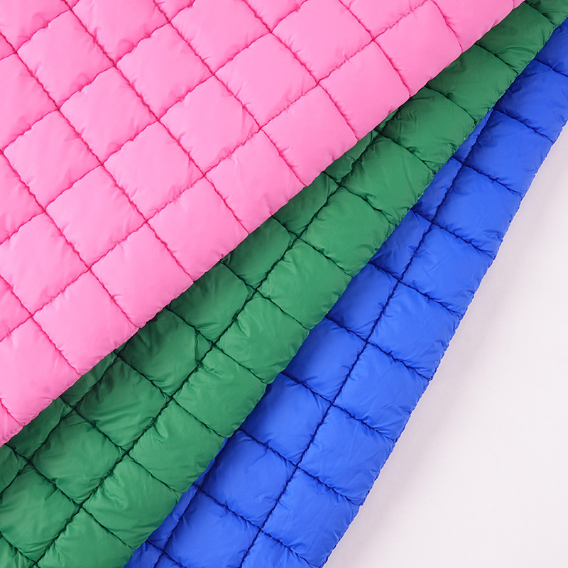 Quilting and embroidery 5cm square grid nylon fabric with cotton padding designer home textile storage bags fashion handmade Quilting and embroidery 5cm square grid nylon fabric with cotton padding designer home textile storage bags fashion handmade