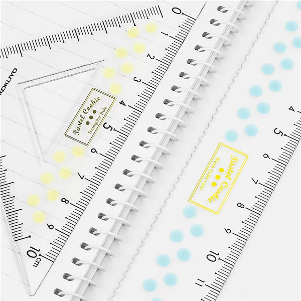 Juego de reglas KOKUYO de Japón, juego de examen, regla, dibujo geométrico específico para estudiantes, tabla de medición de pintura sub