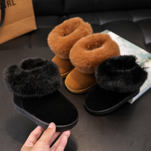 2025 Autumn and Winter New Kidsren's Snow Boots Export Wholesale Cross-Border Cotton Boots for Boys and Girls Warm and Comfortable Cotton Shoes Kidsren's Shoes