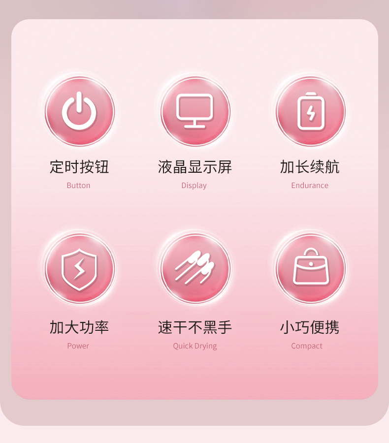 新款小方糖美甲灯光疗机速干led照灯不黑手迷你便携指甲甲片烤灯