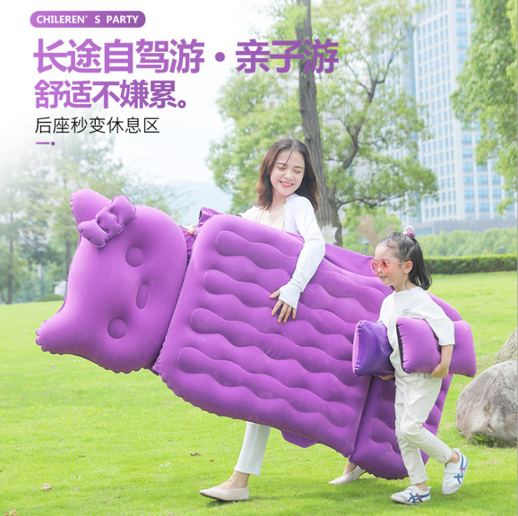 Car inflatable bed for children, car mattress, rear seat travel bed, universal sleeping pad for sedans and SUVs, in-car folding bed