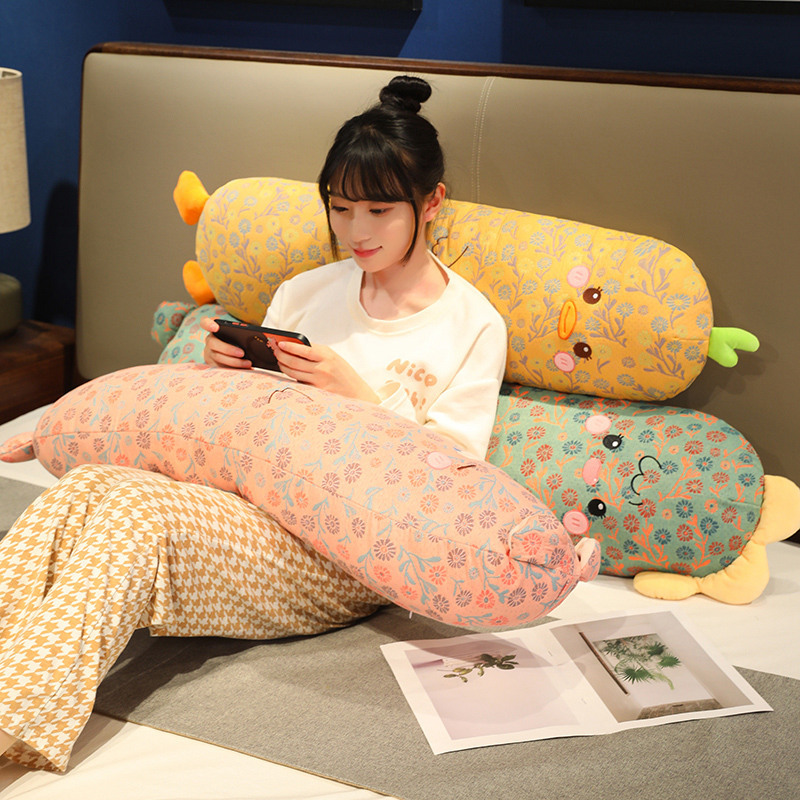 Tres camadas de hilos almohada de animales almohada larga almohada de niñas almohada de pierna lateral almohada dormitorio almohada de cama grande almohada de cabecera