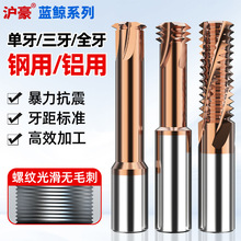 沪豪螺纹铣刀钨钢单牙三牙全牙合金铝用m1m2-m24加工中心铣牙刀