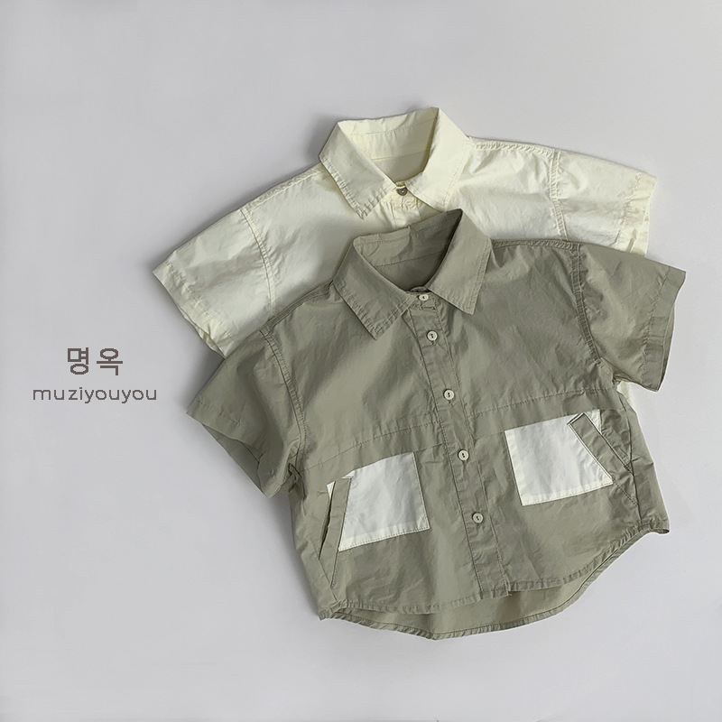 Camisas de mangas cortas para niños 2025 primavera y verano nuevos niños de 3 años de edad 5 bebés camisetas delgadas de ropa infantil coreana un cabello