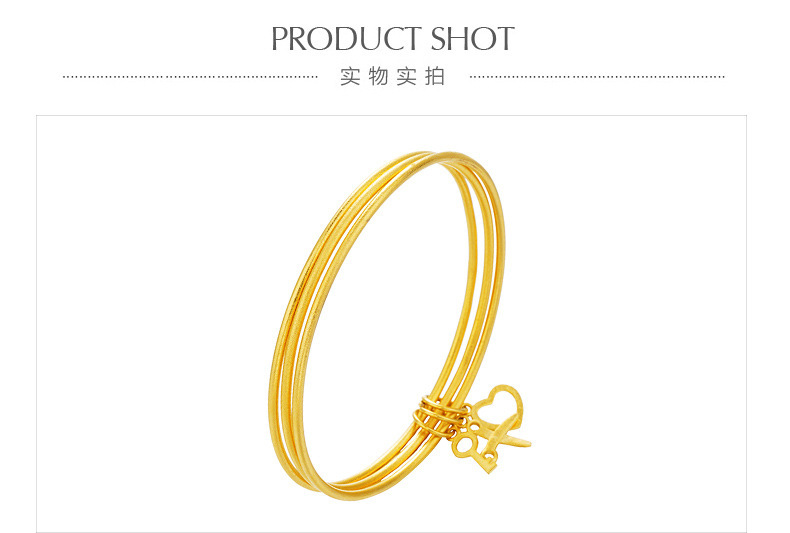 黄金店同款三生三世手镯 越南沙金细沙圈时尚款百搭配件女士手环