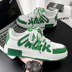 鞋子男春季新款潮流百搭運動休閒平板鞋青少年小眾設計感小白潮鞋