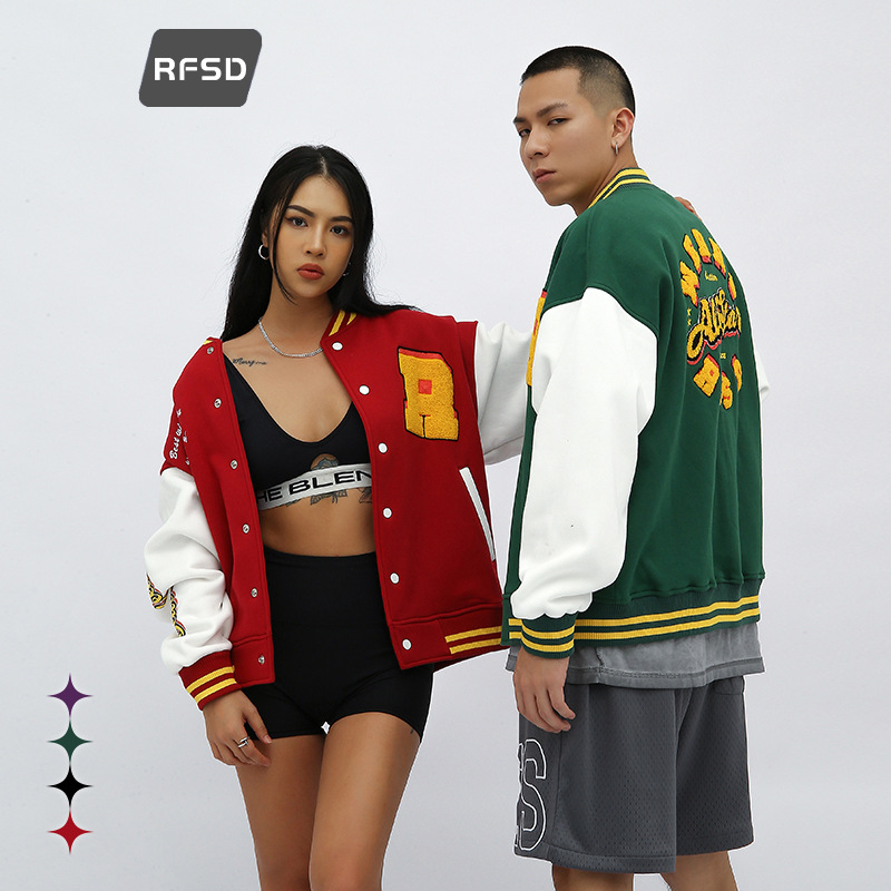 RFSDMen's Wear|Autumn And Winter Polar Fleecey Brand Street Baseball Uniforms Towel Embroidered Jackets For Men