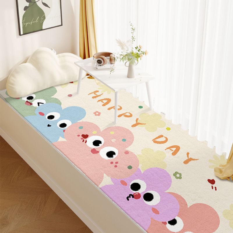 Simple y tranquilo, alfombra antideslizante de la mesa de té de la sala de estar, alfombra de cachemir, al lado de la cama del dormitorio, ventana flotante del balcón.