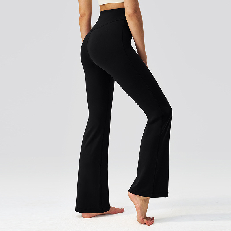 Pantalones de gimnasio para mujeres de cintura alta y caderas, 31.5 "lulu piernas anchas, pantalones deportivos desnudos. image 7