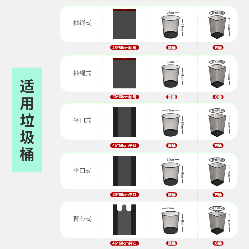 Bolsa de basura de inodoro móvil, inodoro para ancianos, bolsa de plástico desechable de limpieza, bolsa grande para adultos