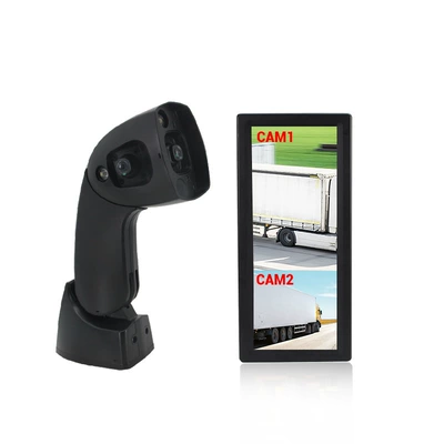 Ips Screen Dual-Split Rearview Mirror System Monitors Truck Rearview Display 123inch System 1080P (Car display) - single-monitor-single-long-reach-camera