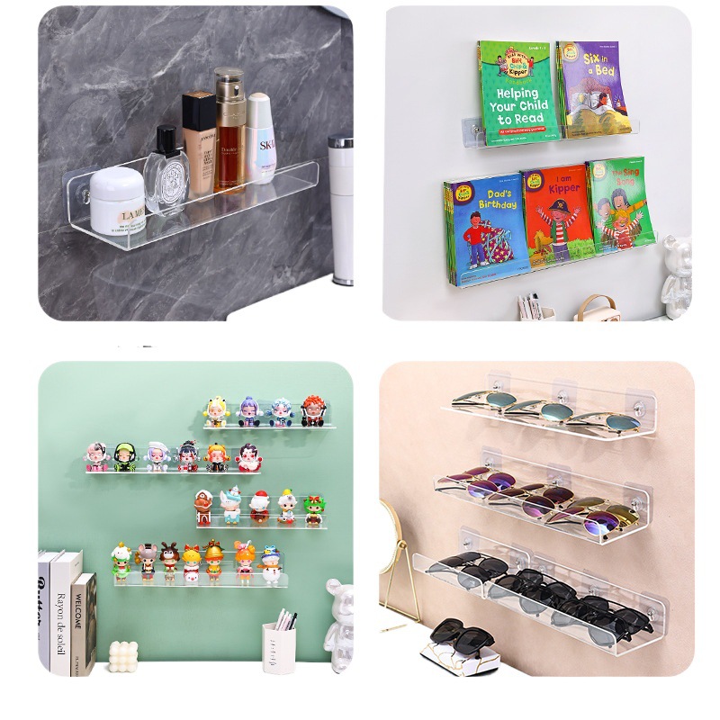 New acrylic storage rack wall partition L-shaped baffle without…