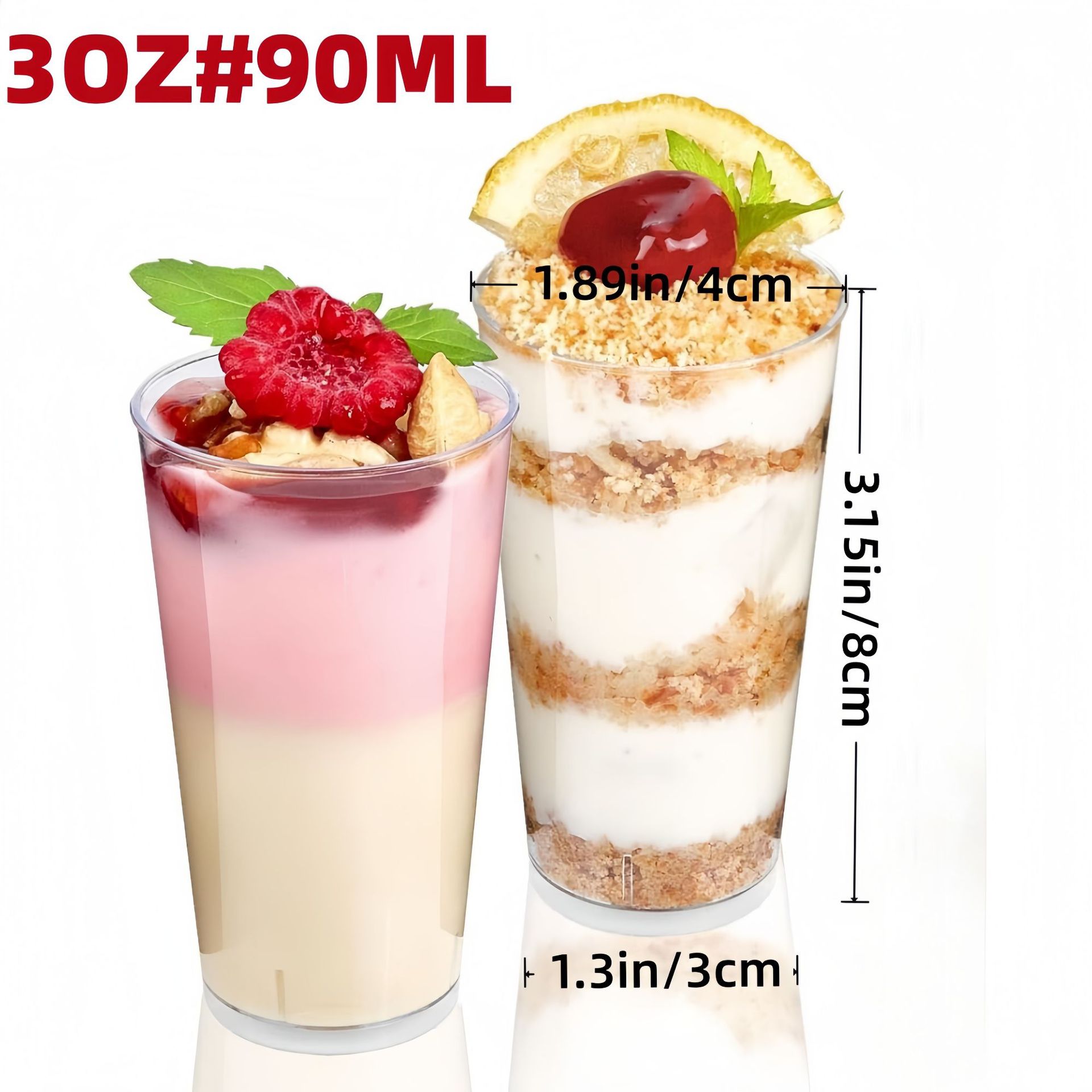 Vaso Desechable de Plástico para Mousse de Plástico PS Desechable para Postres y Repostería image 64