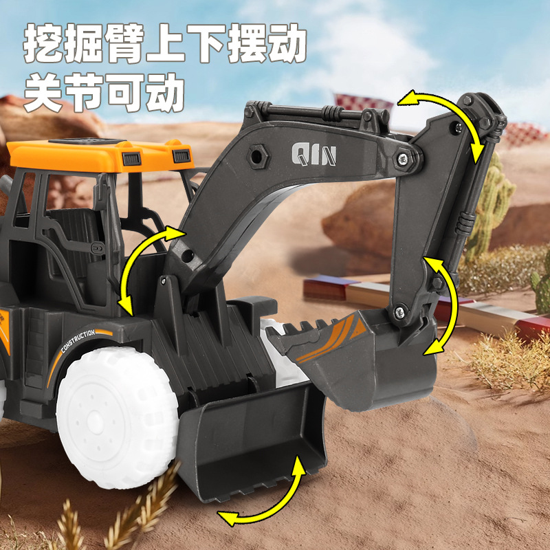 Nuevo eléctrico universal excavadora ingeniería vehículo simulación modelo música luz excavadora niño niños juguete