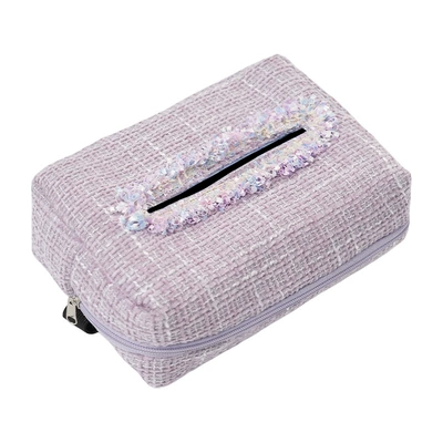 Car Tissue Box, Simple Car tissue box/set - lace-small-fragrant-chair-back-tissue-box-purple