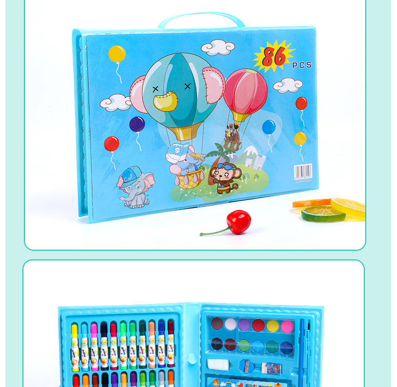 Back-to-School-Schulklassen-Geschenke 86-teiliges Aquarellstift-Set Kinder-Malset Farbstift-Set Geschenkbox Großhandel