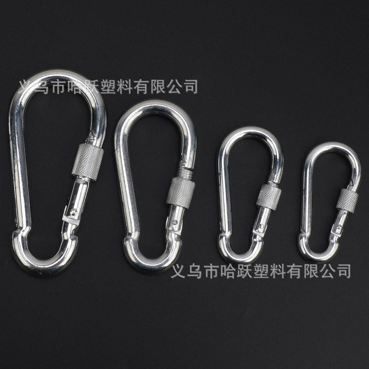 Nuevo gancho de hierro galvanizado Q235 con cierre de resorte para exteriores, mosquetón para escalada, anillo de conexión y gancho para cadena de mascotas