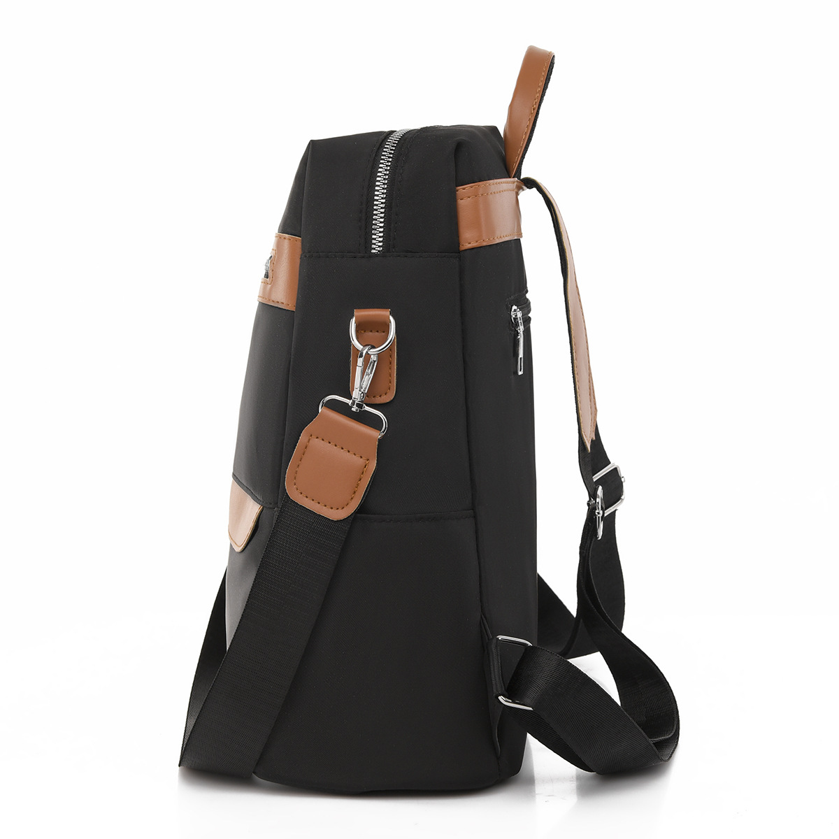 2023 nueva mochila de tela Oxford para mujer casual moda contraste color viaje urbano borla mochila de doble uso al por mayor