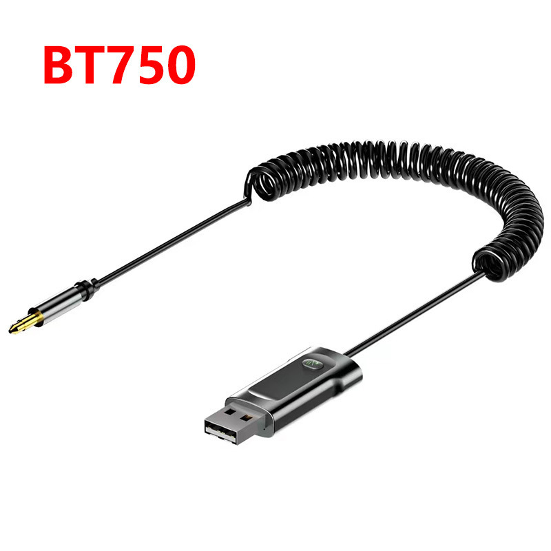 Premium car audio Bluetooth receiver with built-in microphone, Bluetooth hands-free calling, navigation, and music playback