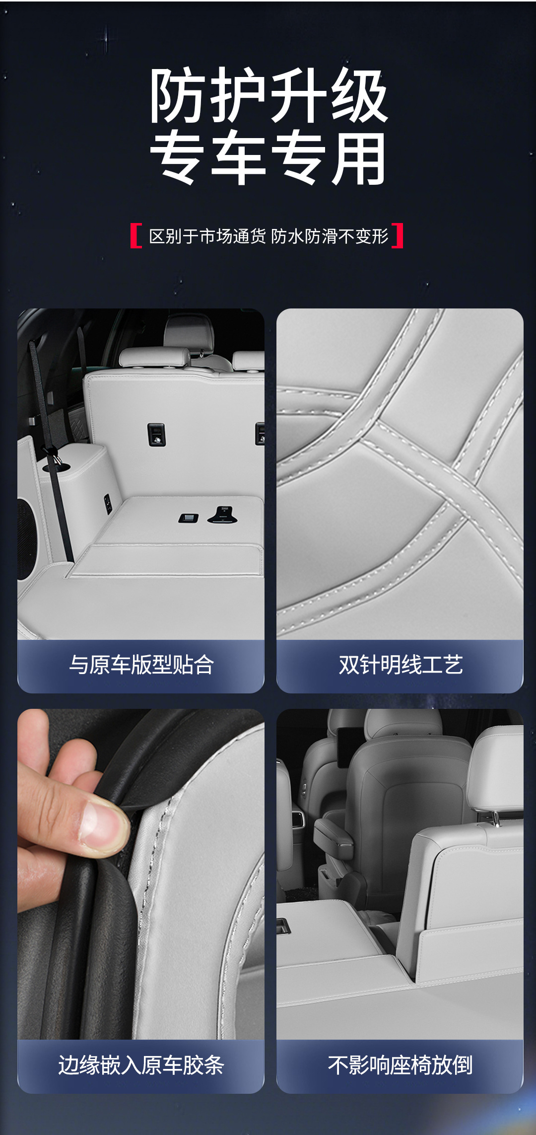 Suitable for Byd Tang Models, Waterproof and Dustproof Trunk Mat, Car Interior Accessories, Eco-Friendly Trunk Mat