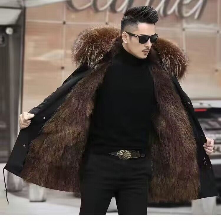 Мужской костюм средней длины утепленный (кофе-вкладыш)