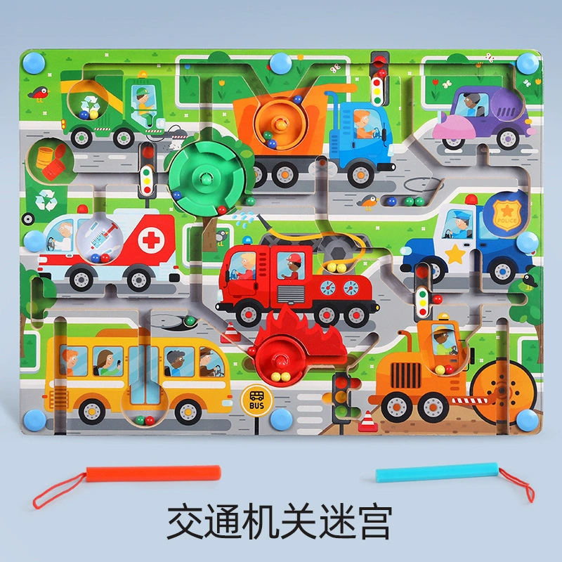 Роликовый лабиринт, динозавр, магнитная настольная игра, игрушка