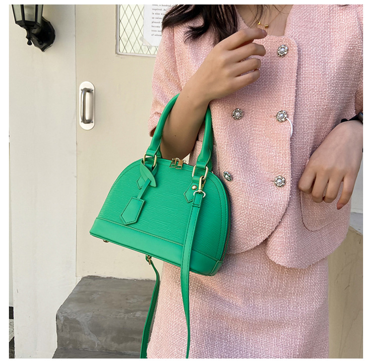 Zipper Closure Type Top Handle Strap Type Shoulder Bag, Crossbody Bag, Dome Bag Bags Type Women's Pu Leather Solid Color Elegant Classic Style Shell Zipper Shoulder Bag Crossbody Bag Dome Bag