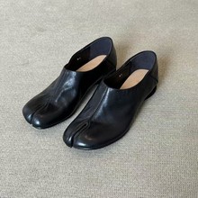分趾鞋女粗跟鞋2025秋冬新款复古风猪蹄鞋女浅口单鞋潮