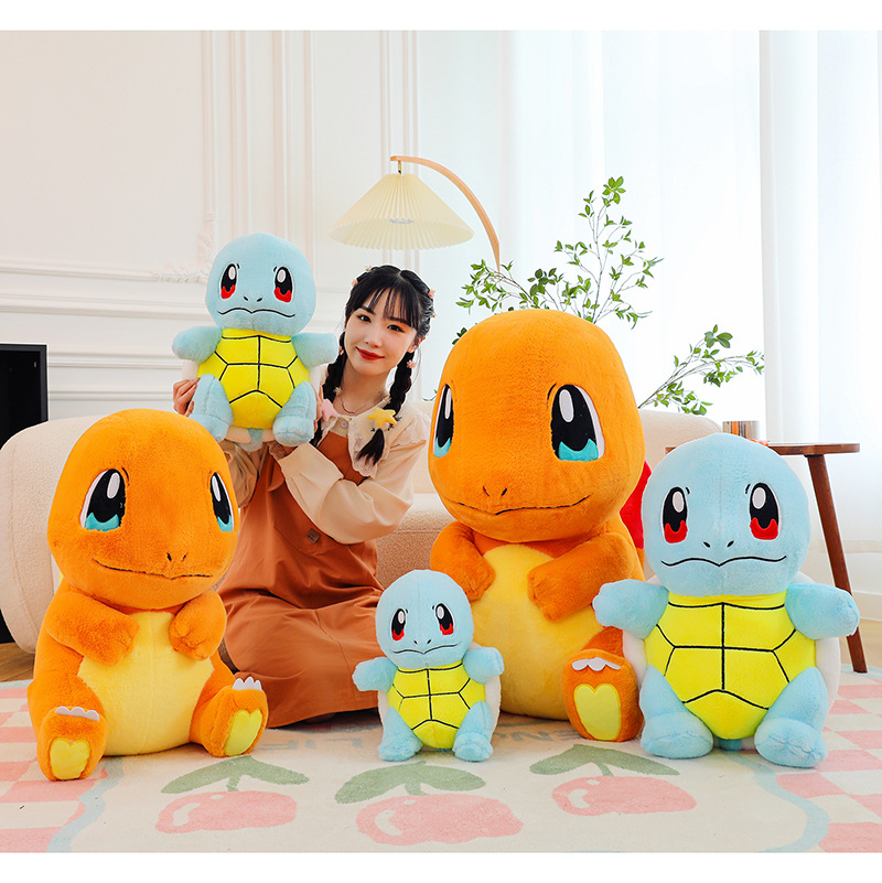 外贸新款小火龙公仔儿童玩具杰尼龟陪玩偶布娃娃抓机礼物奖品兑换