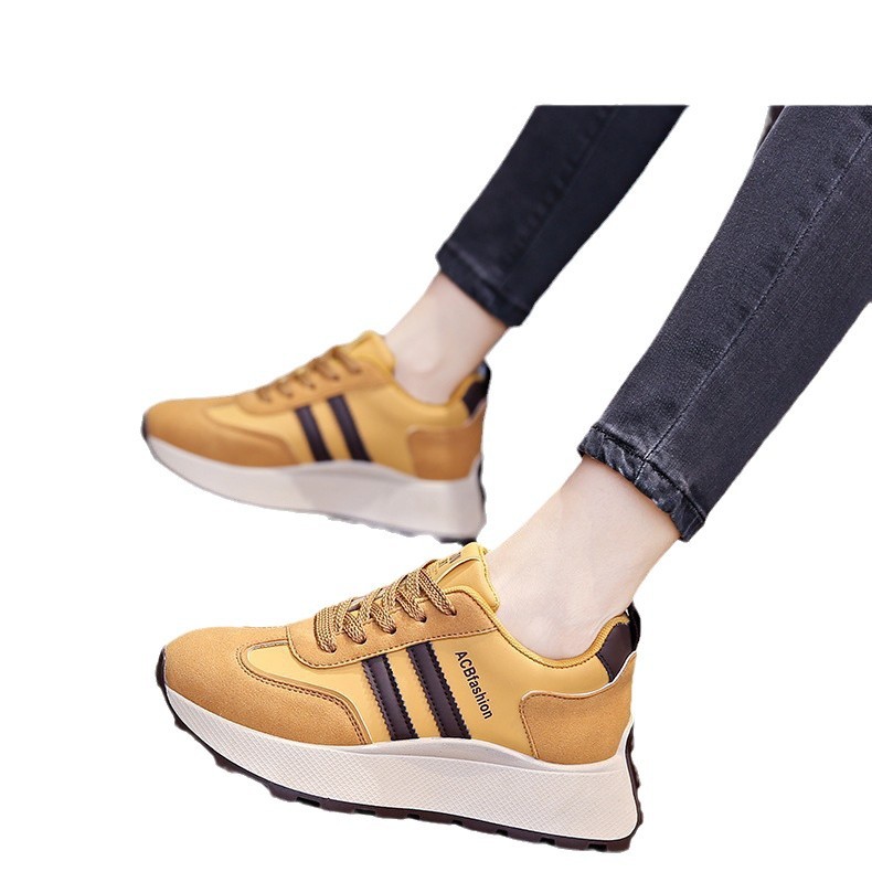 5.5 cm de altura del talón en el otoño de 2025 nuevos zapatos de moda de estilo Agan, zapatos casuales, zapatos deportivos con suela gruesa