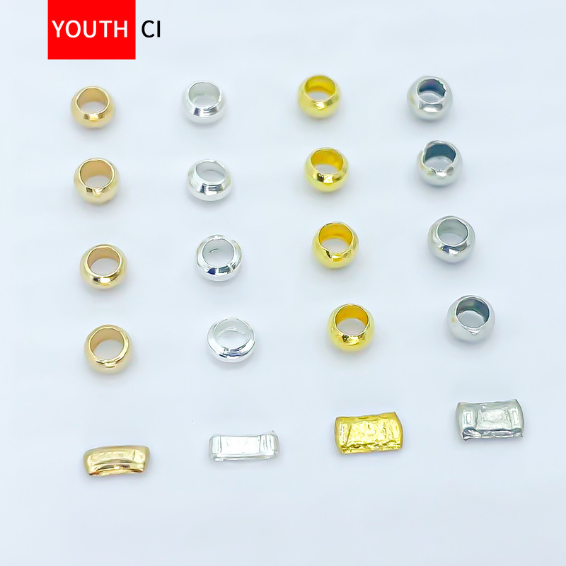 Positioning Beads Can Be Clipped Flat to Fix the Finishing DIY Handmade 18K Gold-Plated Color-Preserving 2mm Beaded Jewelry Accessories Material