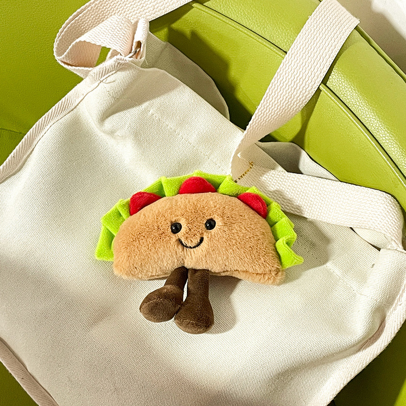 クロスボーダー楽しいサンドイッチタコ人形ぬいぐるみシミュレーションサンドイッチパン人形食品キーホルダーペンダント|undefined